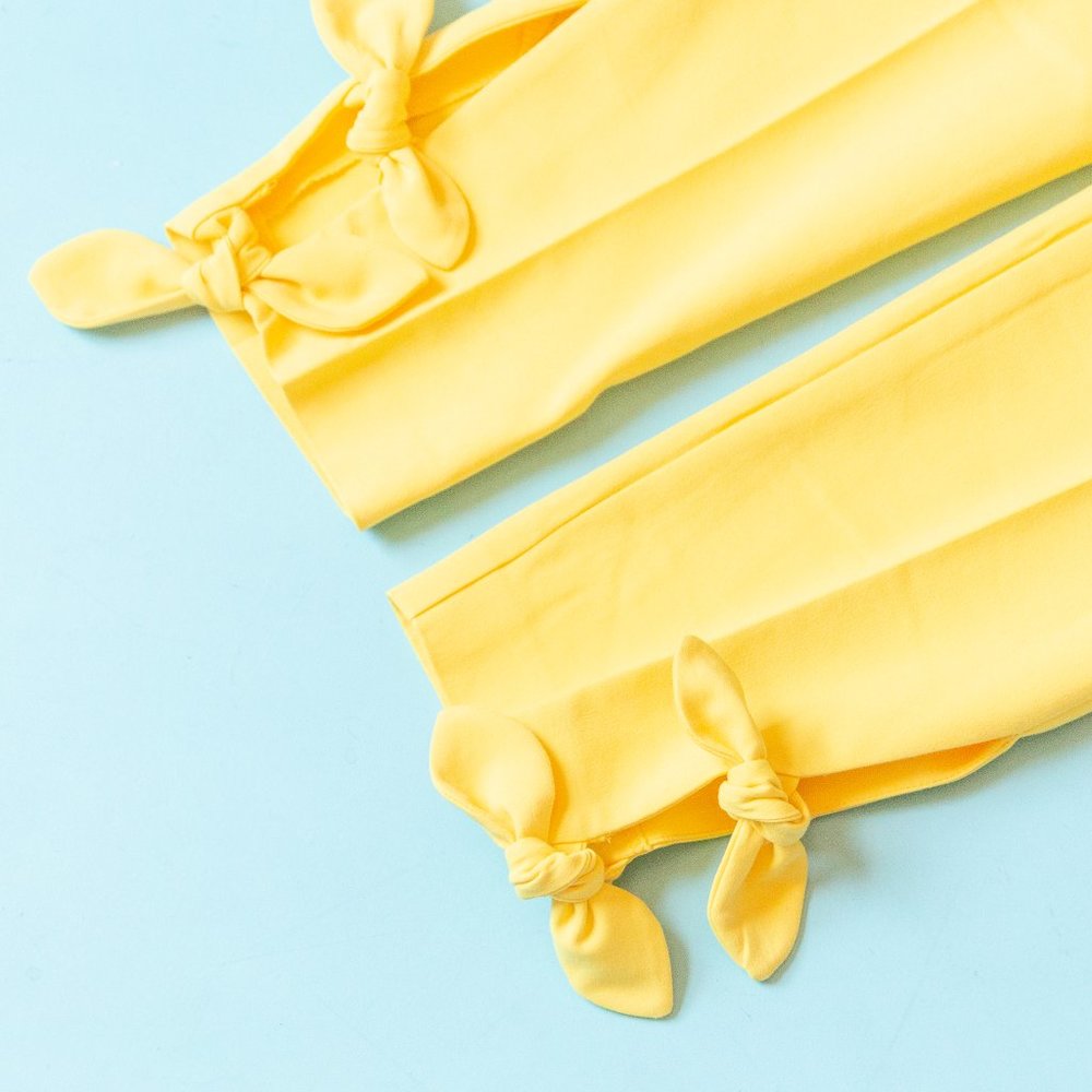 Zara Basic Solid Yellow High Waisted Straight Leg… - image 5